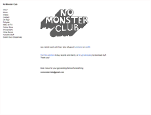 Tablet Screenshot of nomonsterclub.com